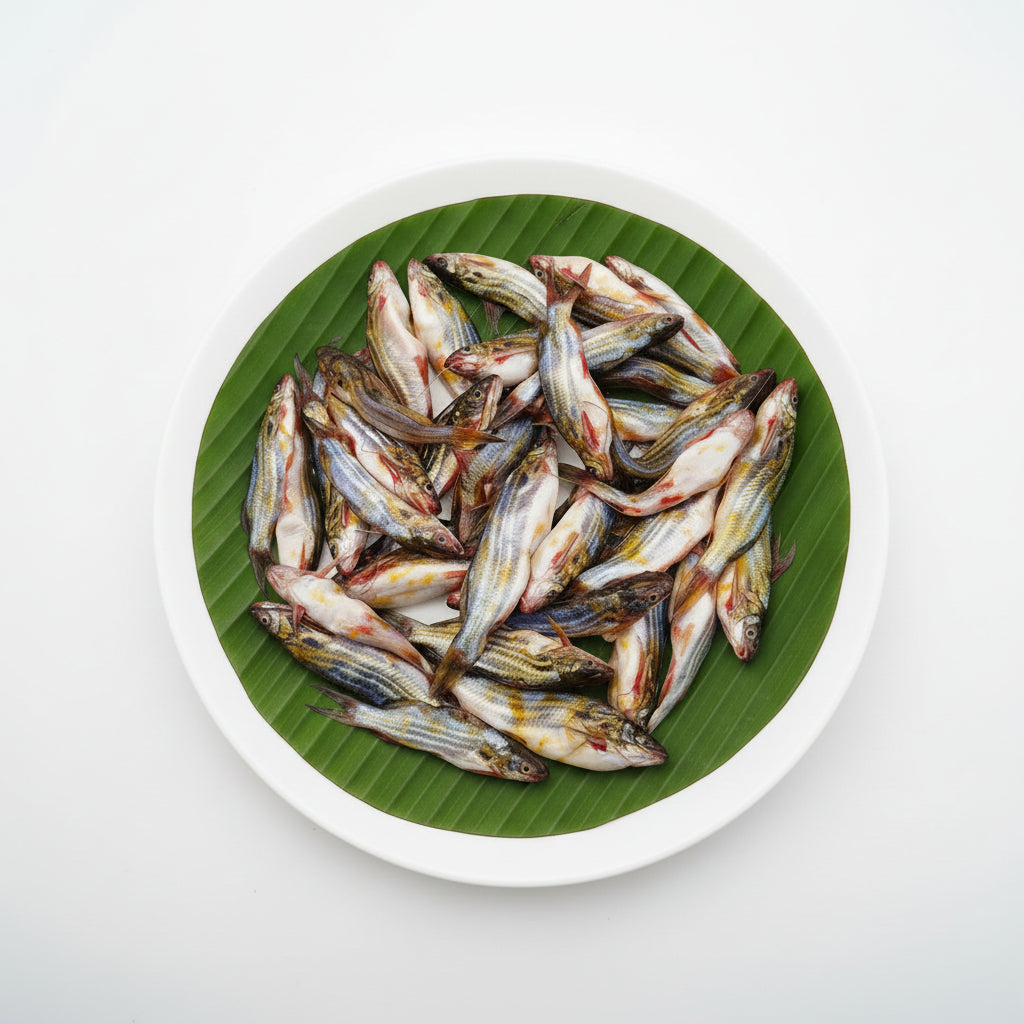 Authentic Deshi Tangra Mix Size (Large to Medium) – Cut & Cleaned (150gm Gross Wt.) - May Contain Egg