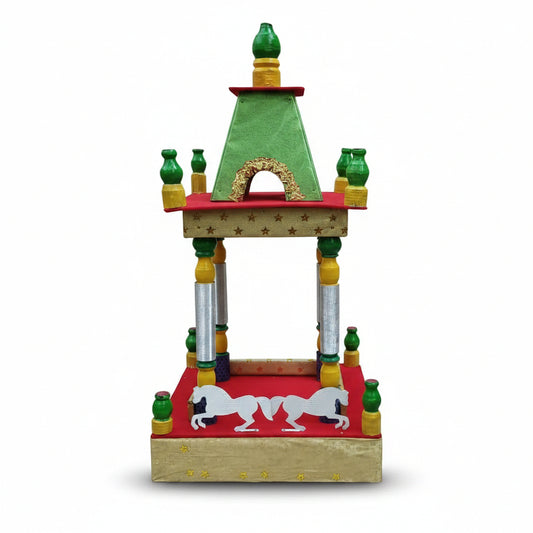 Traditional Large Jagannath Rath with Spacious Platform – Wheels Included